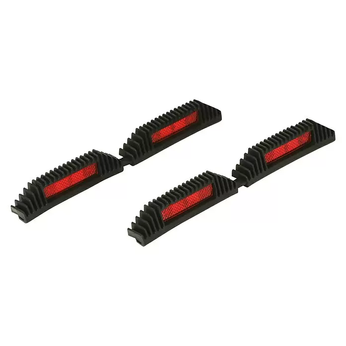 Carpoint Deurbeschermer strips dubbel - 2 st., 220 mm, Zwart - Diagonaal zicht