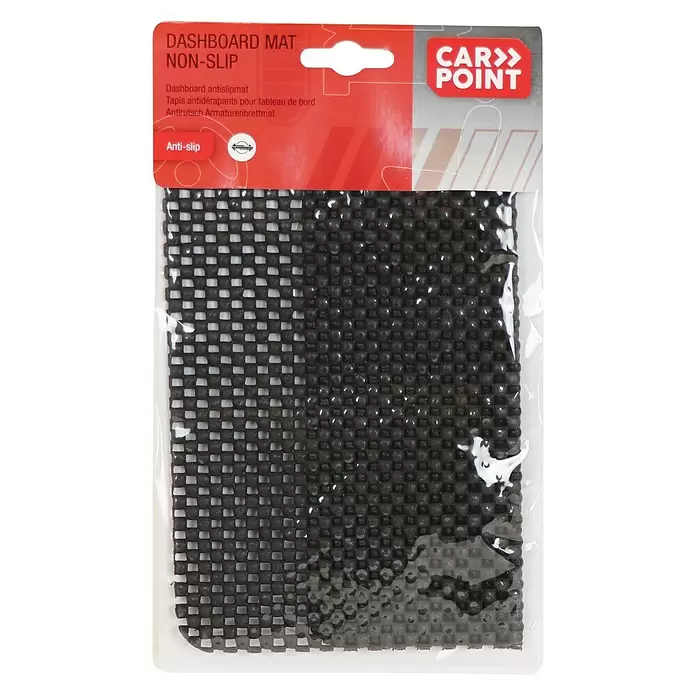 Carpoint Antislipmat - 18 x 20 cm, Zwart - Top-down weergave