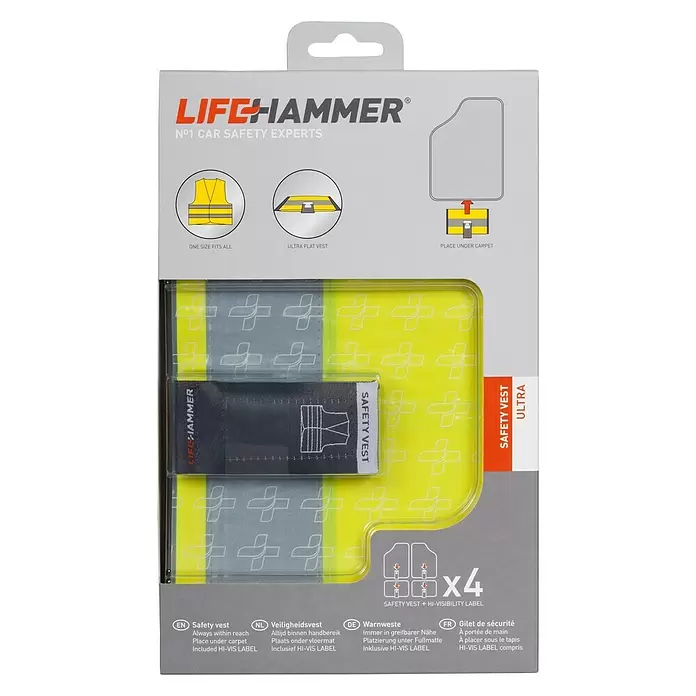 Lifehammer Veiligheidsvest Ultra - 4 stk. - Top-down weergave