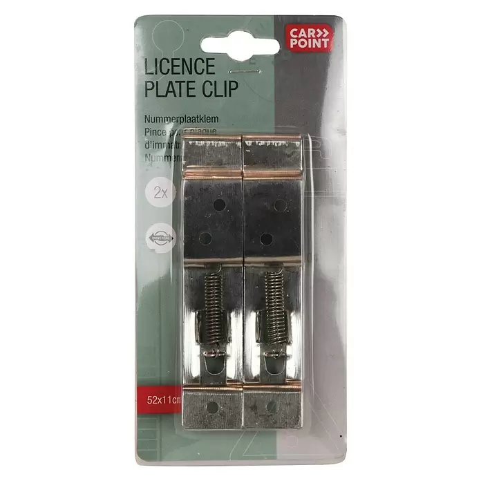 Carpoint Kentekenplaathouder klemmen - 2 st. - Top-down weergave