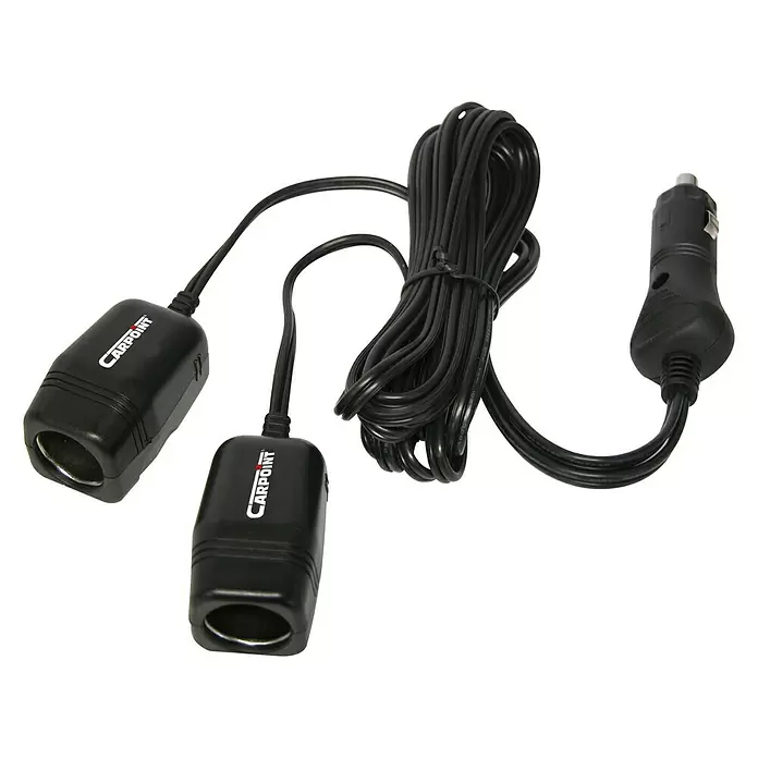 Carpoint Verlengkabel 2-weg - 12 V, 2 m - Diagonaal zicht