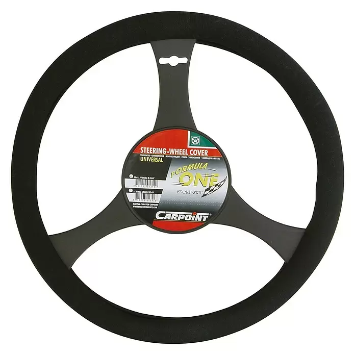 Carpoint Stuurhoes - Diameter: 38 cm, Zwart - Vooraanzicht
