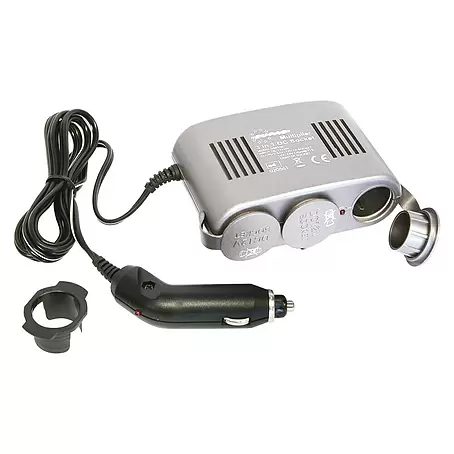 Carpoint  Stekkerdoos 3-weg zilver 10A