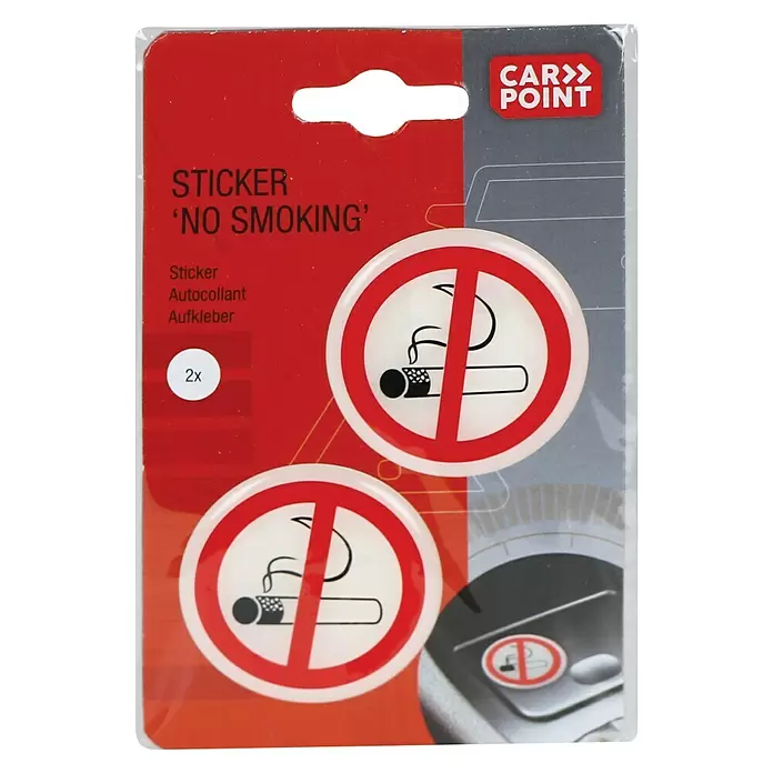 Carpoint Sticker Niet Roken - 2 st., 45 mm - Top-down weergave