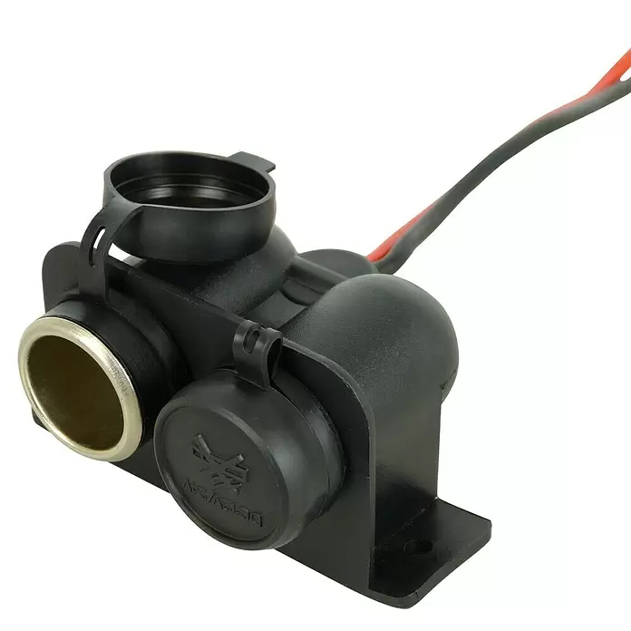 Carpoint Stekkerdoos 2-weg Opbouw - 12 - 24 V - Diagonaal zicht