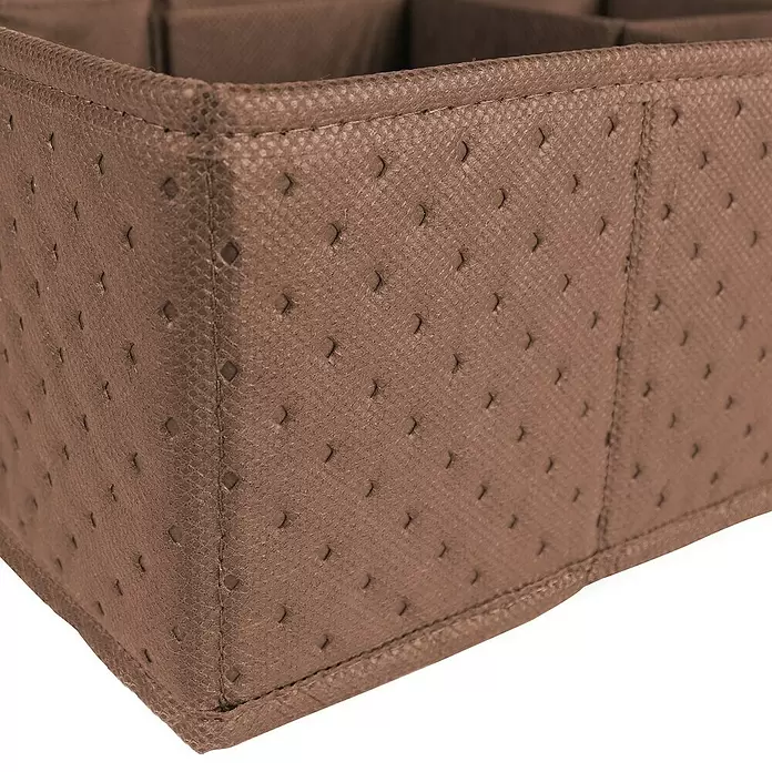 Organizador acolchado - Número de compartimentos: 8 ud., Marrón - Primer plano