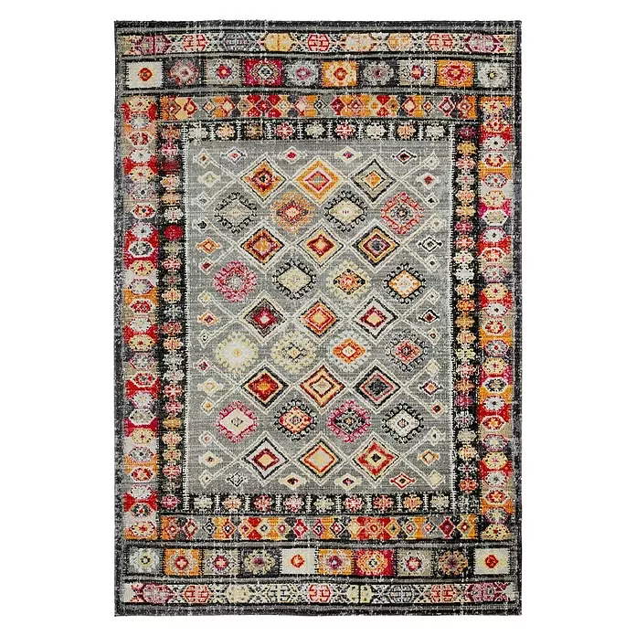 Outdoor-Teppich Bonnie - Bunt Hell, 230 x 160 cm, 100 % Polypropylen - Draufsicht