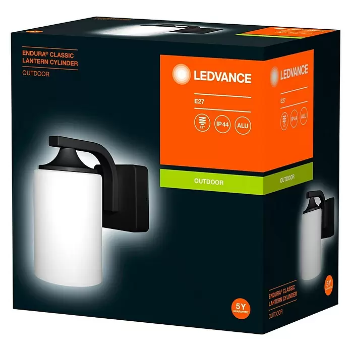 Ledvance LED-Außenwandleuchte - 210 x 11,8 x 21,2 cm, Aluminum, IP43 - Diagonale Ansicht