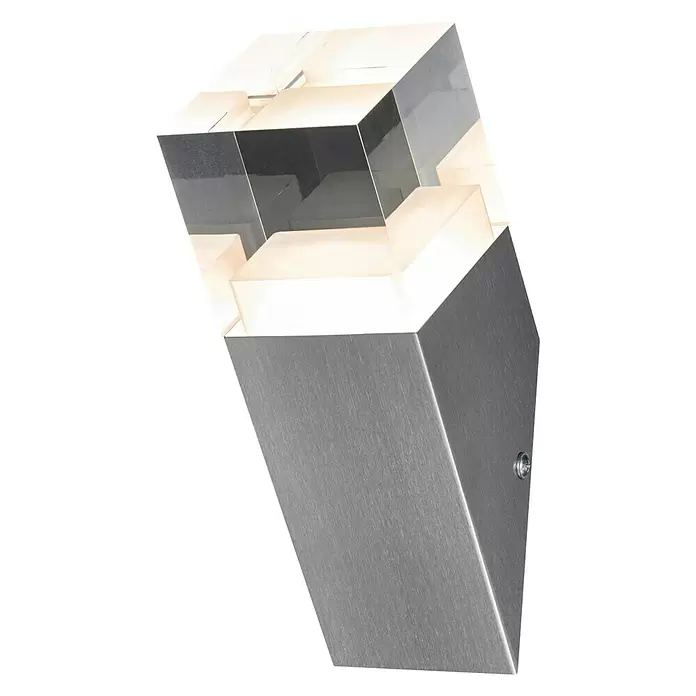 Ledvance LED-Außenwandleuchte - 4,5 W, 8 x 8 x 22,5 cm, Stahl, IP44 - Diagonale Ansicht