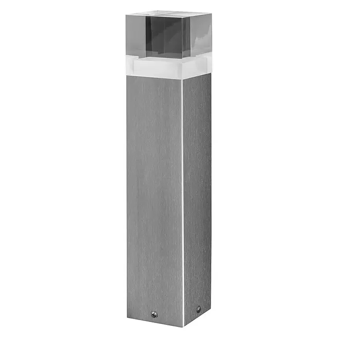 Ledvance LED-Außenleuchte Endura Crystal - Farbe Gehäuse: Stahl, IP44, 10,7 x 10,7 x 42,4 cm - Diagonale Ansicht