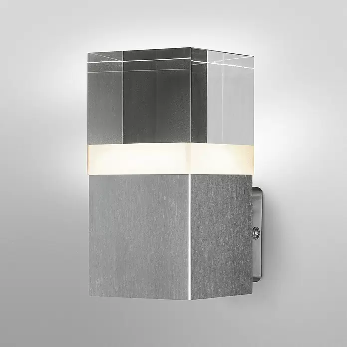Ledvance LED-Außenwandleuchte - 4,5 W, 10,5 x 8 x 16 cm, Stahl, IP44 - Stimmungsaufnahme