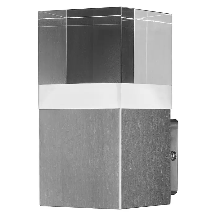 Ledvance LED-Außenwandleuchte - 4,5 W, 10,5 x 8 x 16 cm, Stahl, IP44 - Diagonale Ansicht