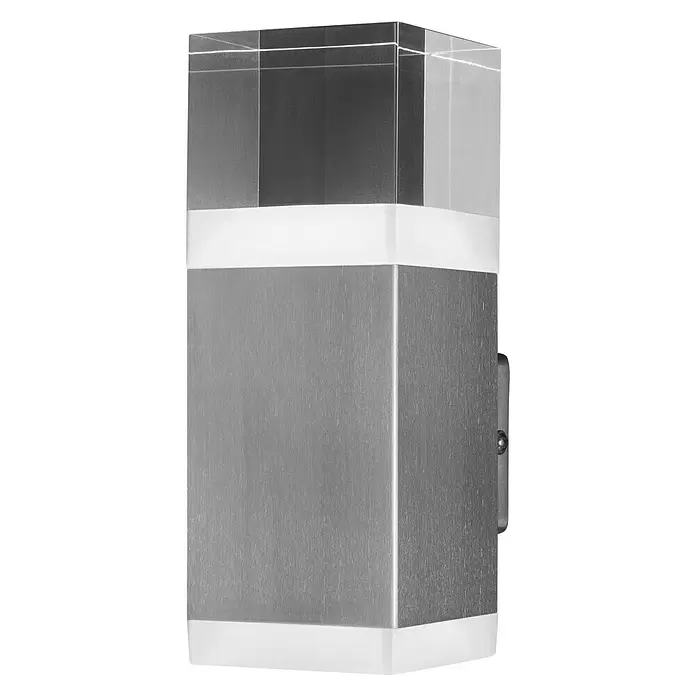 Ledvance LED-Außenwandleuchte - 9 W, 10,5 x 8 x 21,5 cm, Stahl, IP44 - Diagonale Ansicht