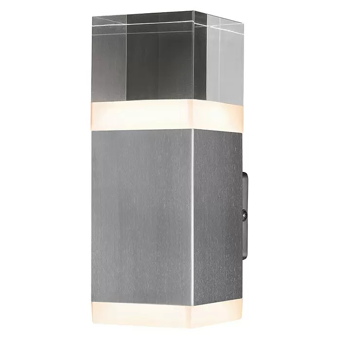 Ledvance LED-Außenwandleuchte - 9 W, 10,5 x 8 x 21,5 cm, Stahl, IP44 - Diagonale Ansicht