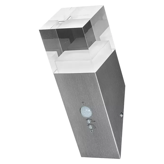 Ledvance LED-Außenwandleuchte - 5 W, 8 x 8 x 22,5 cm, Stahl, IP44 - Diagonale Ansicht