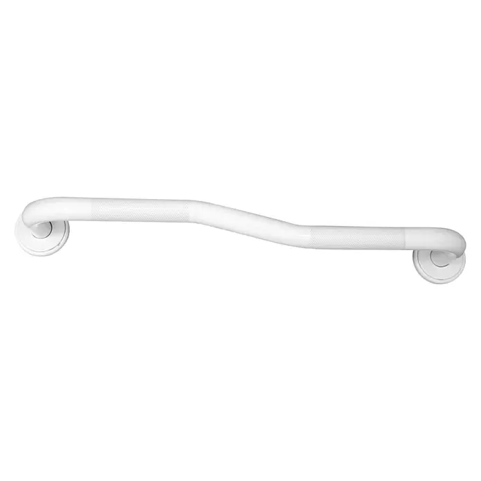 CM Baños Asidero de baño moleteado Z - Ancho: 49 cm, Blanco, Mate - Vista frontal