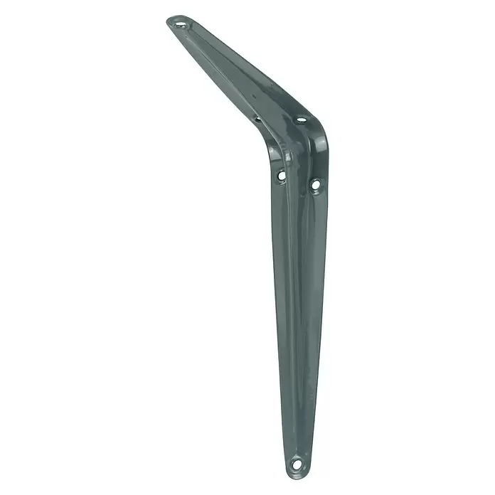 Stabilit Escuadra de chapa de acero - L x An x Al: 250 x 44 x 311 mm, Carga soportada: 35 kg, Acero, Gris - Vista angular