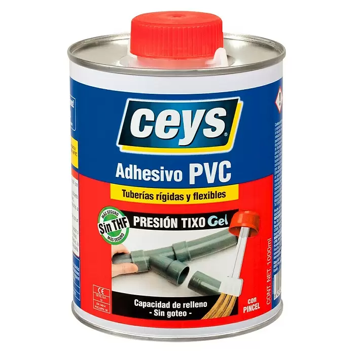 Ceys Adhesivo PVC bote pincel - 500 g - Vista frontal