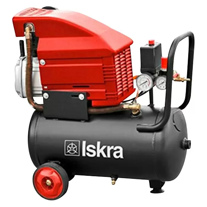Iskra Kompresor klipni FDL24 - 1,5 kW, 8 bara, Sadržaj spremnika: 24 l - Pogled s desne strane