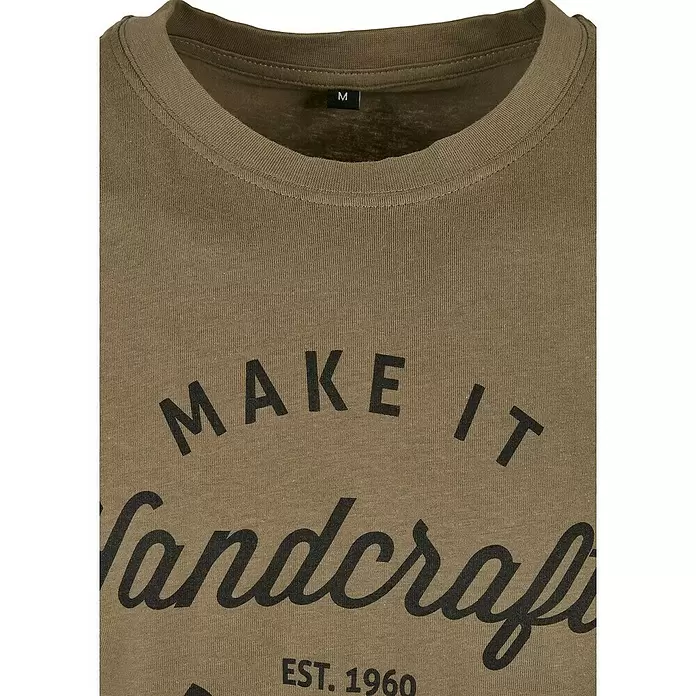 T-Shirt Handcrafter - L, Olive - Detailaufnahme