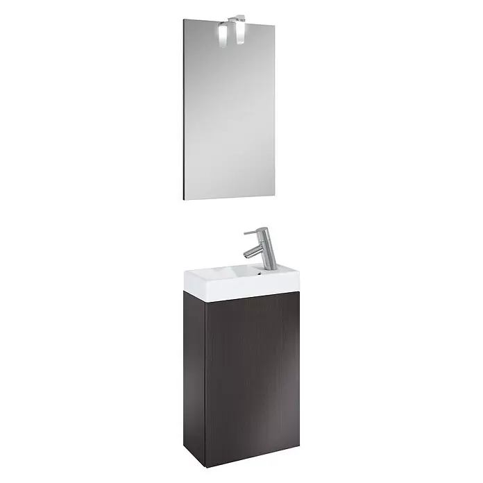 Riva Conjunto de mueble de baño Young - 40 cm, Wengué, Mate - Vista frontal