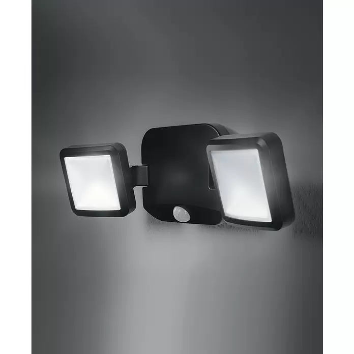 Ledvance Sensor-LED-Außenwandstrahler Double - 10 W, Schwarz, Bewegungsmelder, 2-flammig - Stimmungsaufnahme