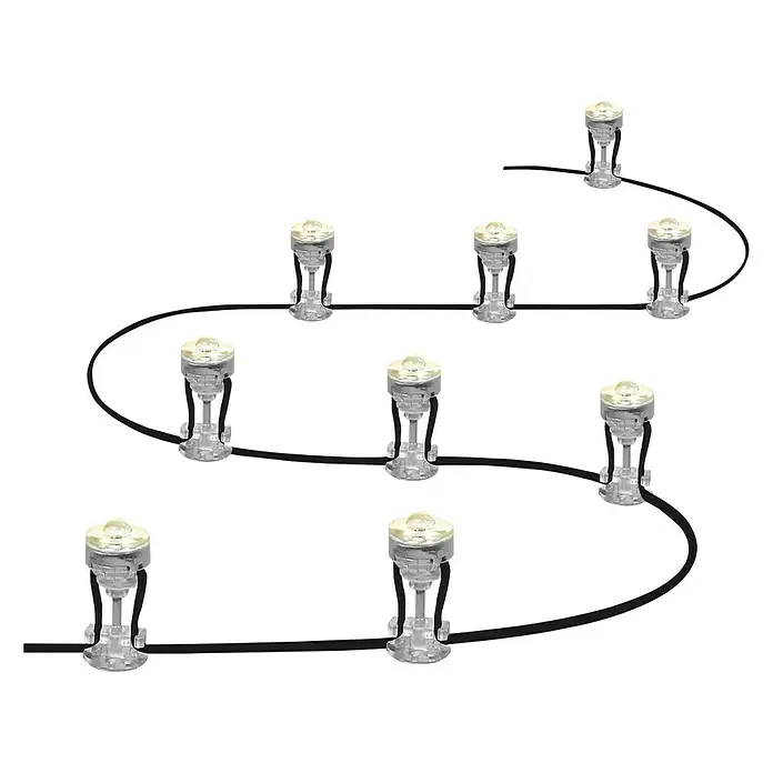 Ledvance LED-Lichterkette - 9,25 m, 9-flammig, Lichtfarbe: Warmweiß - Diagonale Ansicht