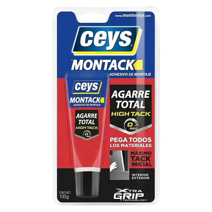 Ceys Adhesivo para montaje Montack Agarre Total High Track - Crema, 100 g - Vista frontal