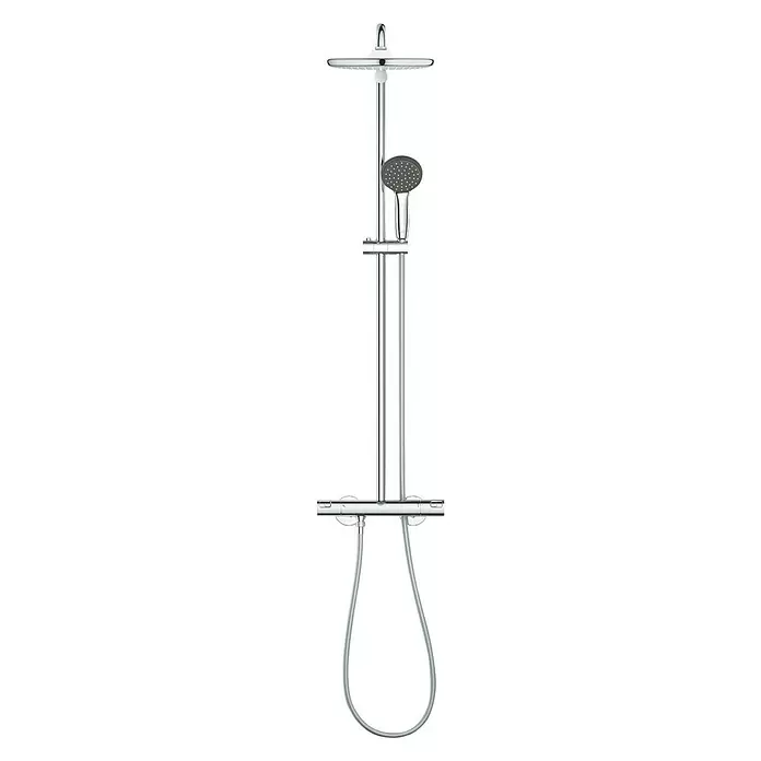 Grohe Vitalio Start Douchesysteem 250 - Gatafstand: 101,6 cm, Aantal straalsoorten: 2 st., Chroom - Vooraanzicht