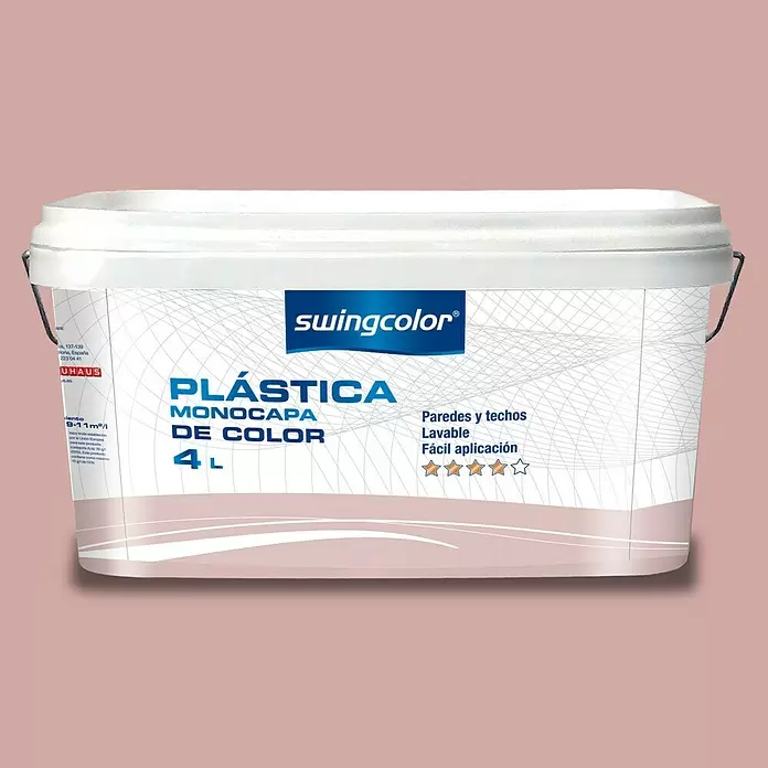 swingcolor Pintura para paredes - Malva Intermedio, 4 l, Mate - Vista frontal
