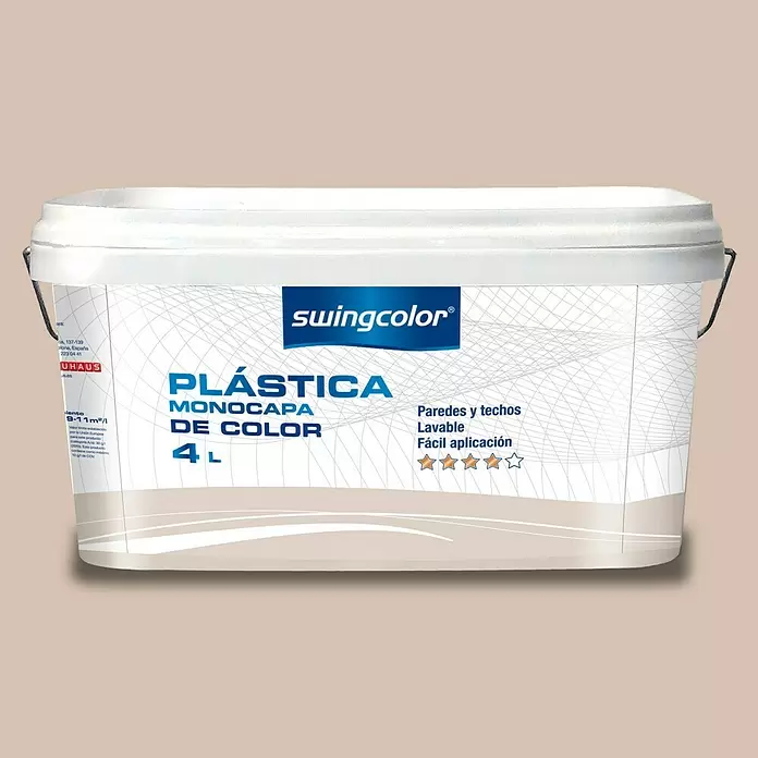 swingcolor Pintura para paredes - Piedra medio, 4 l, Mate - Vista frontal