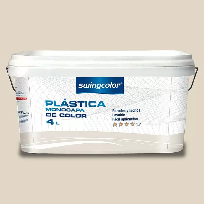 swingcolor Pintura para paredes - Piedra suave, 4 l, Mate - Vista frontal