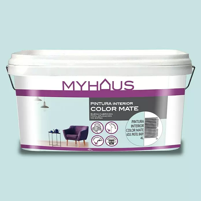 Pintura para paredes Myhaus - Pastel Baby, 4 l, Mate - Vista frontal