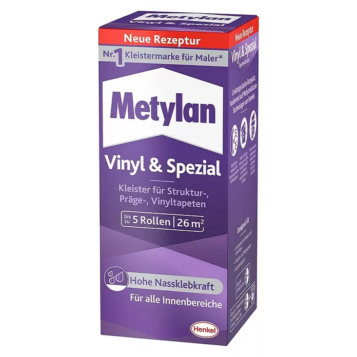 Metylan Tapetenkleister Vinyl & Spezial - 180 g - Diagonale Ansicht