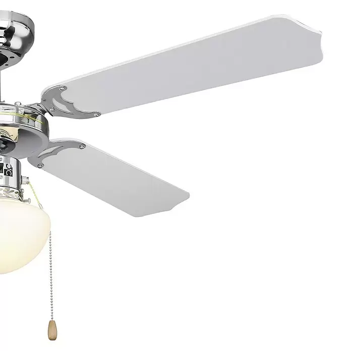 Globo Ventilador de techo Cancún - Diámetro: 106,6 cm, Negro/blanco, 50 W, AC - Primer plano