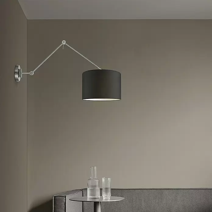 Home Sweet Home Wandlamp Shift - 60 W, Mat staal, E27 - Sfeeropname