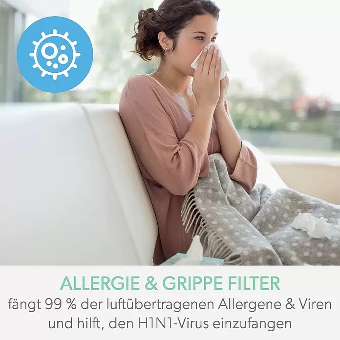 Leitz TruSens Aktivkohlefilter Allergie - Passend für: TruSens Luftreiniger Z-2000/Z-2500, Höhe: 14,2 cm - Anwendungsbeispiel