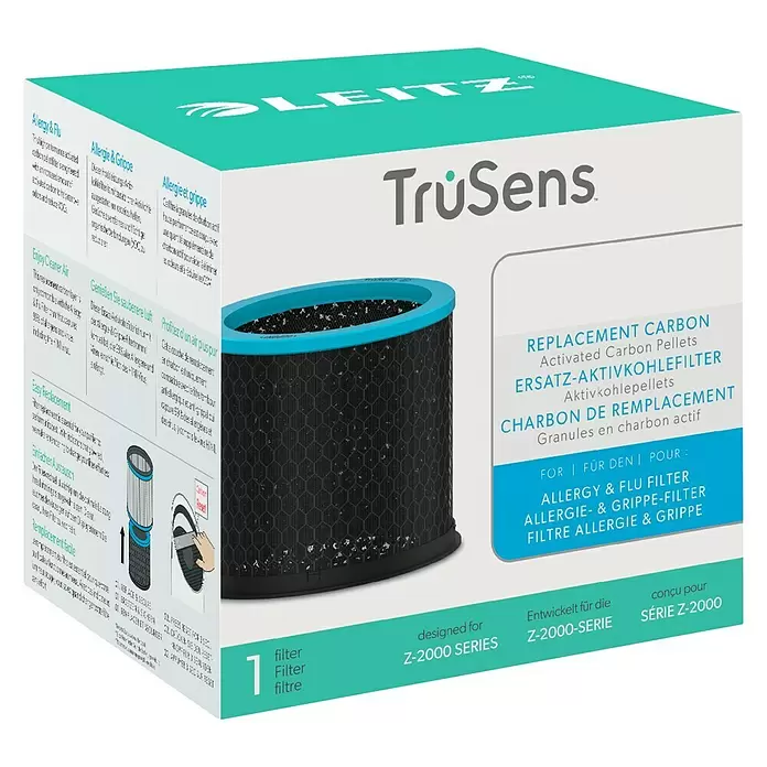 Leitz TruSens Aktivkohlefilter Allergie - Passend für: TruSens Luftreiniger Z-2000/Z-2500, Höhe: 14,2 cm - Diagonale Ansicht