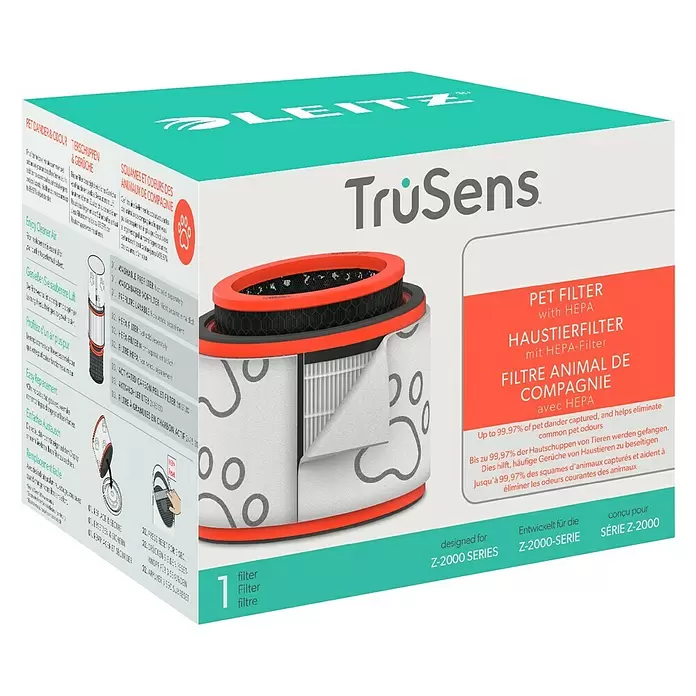 Leitz TruSens HEPA-Filter Haustier - Passend für: TruSens Luftreiniger Z-2000/Z-2500 - Diagonale Ansicht