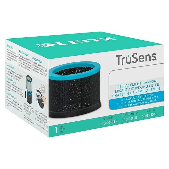 Leitz TruSens Aktivkohlefilter Allergie - Passend für: TruSens Luftreiniger Z-1000, Höhe: 8,6 cm - Diagonale Ansicht