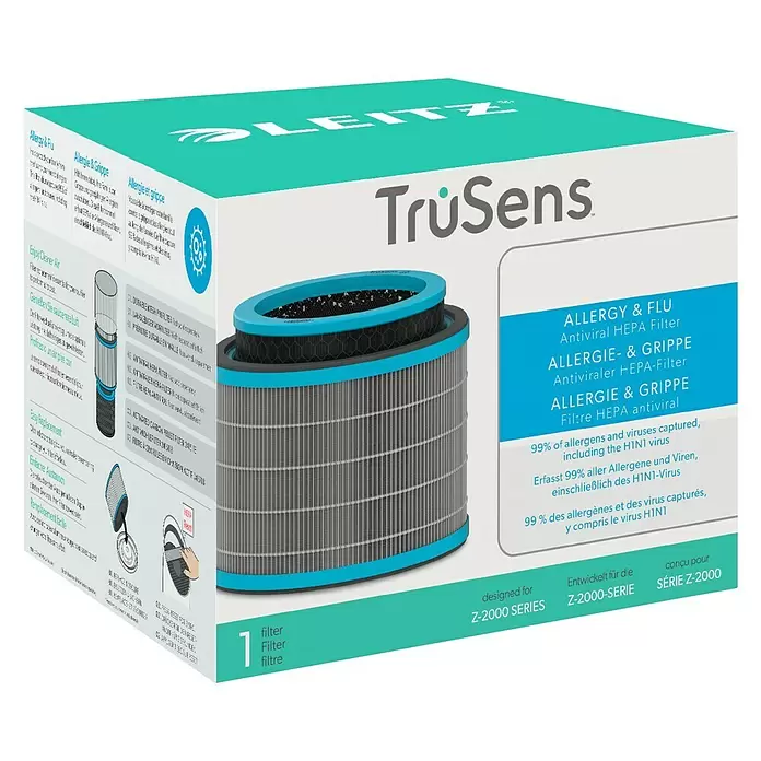 Leitz TruSens HEPA-Filter Allergie - Passend für: TruSens Luftreiniger Z-2000/Z-2500 - Diagonale Ansicht