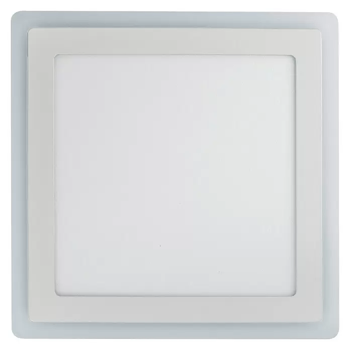 Ledvance LED-Wand- & Deckenleuchte Click White - 18 W, L x B x H: 30 x 30 x 4,5 cm, Weiß/Silber - Vorderansicht