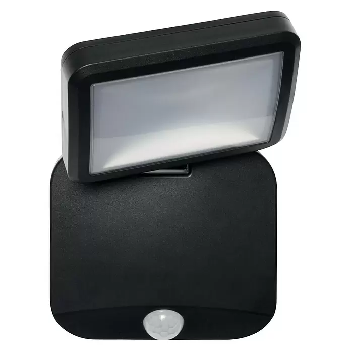 Ledvance Sensor-LED-Außenwandstrahler Single - 4 W, Schwarz, Bewegungsmelder, 1-flammig - Diagonale Ansicht