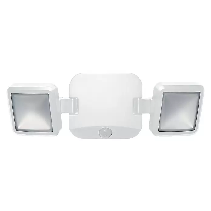 Ledvance Sensor-LED-Außenwandstrahler Double - 10 W, Weiß, Bewegungsmelder, 2-flammig - Vorderansicht