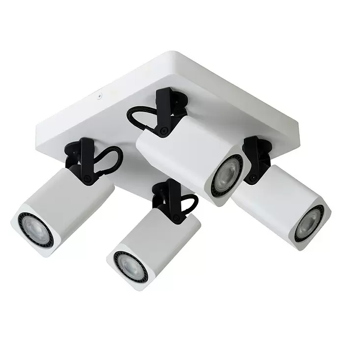 Lucide LED-Deckenstrahler Roax - 20 W, L x B x H: 23 x 23 x 16 cm, Weiß, Warmweiß - Diagonale Ansicht