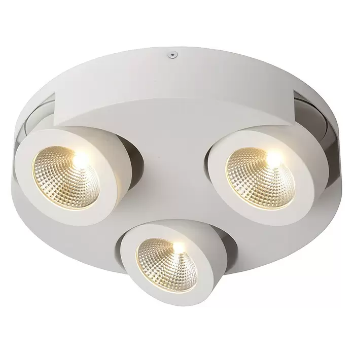 Lucide LED-Deckenleuchte Mitrax - 15 W, L x B x H: 30 x 30 x 12 cm, Weiß, Warmweiß - Diagonale Ansicht
