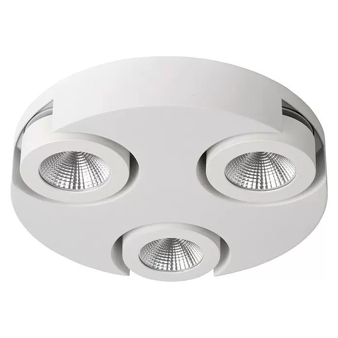 Lucide LED-Deckenleuchte Mitrax - 15 W, L x B x H: 30 x 30 x 12 cm, Weiß, Warmweiß - Diagonale Ansicht