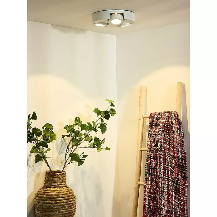 Lucide LED-Deckenleuchte Mitrax - 15 W, L x B x H: 30 x 30 x 12 cm, Weiß, Warmweiß - Stimmungsaufnahme