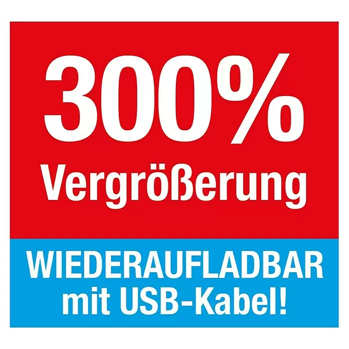 Magic Vision LED-Lupenleuchte - Höhe: 52 cm, Weiß, Vergrößerung: 300 % - Informationsansicht