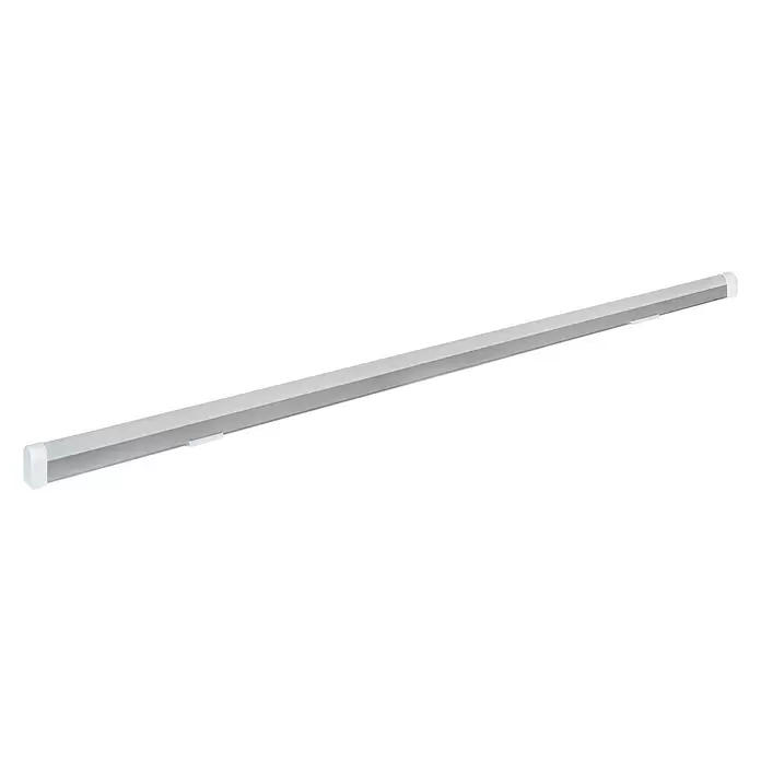 Müller-Licht LED-Wand- & Deckenleuchte Ecoline - 18 W, Silber, L x B x H: 122,5 x 3 x 4,3 cm - Diagonale Ansicht